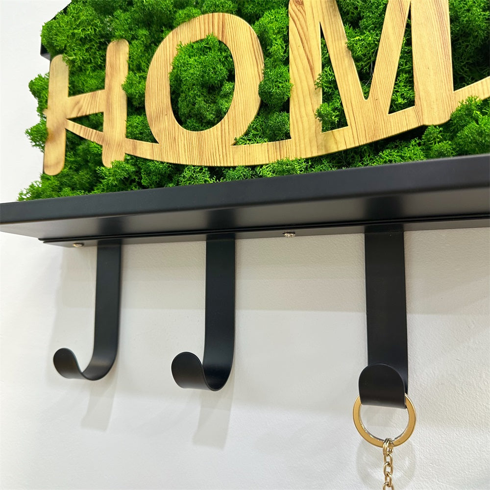 Moss Home Decor - HOME Moss Metal Wall Hooks - Mossartify