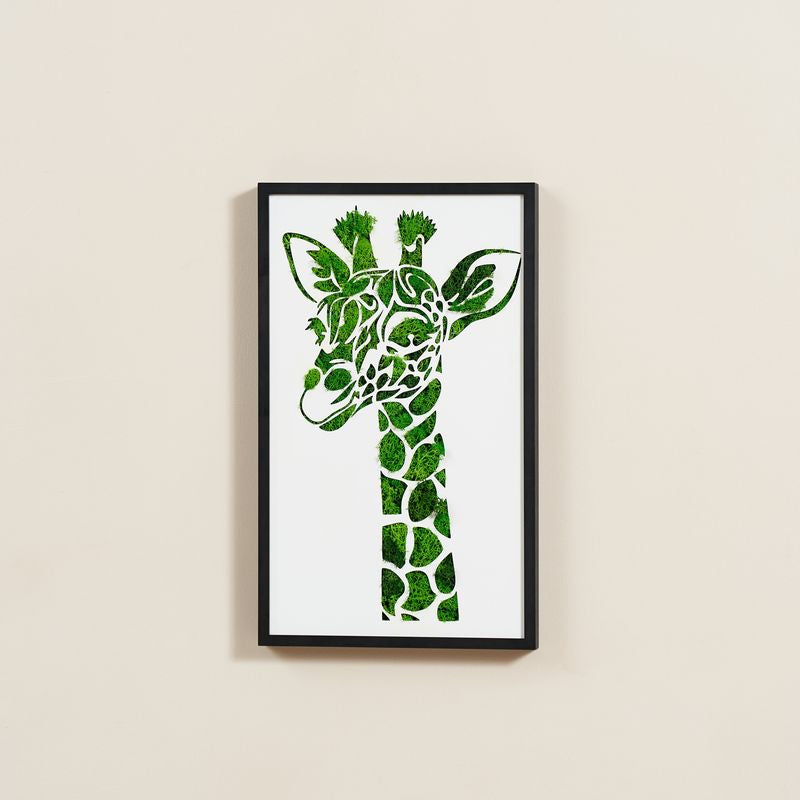 Giraffe Metal Art Moss Wall Decor